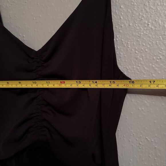 Love Tree Jumpsuit Women's Size L Black Wide-leg Lightweight - Picture 9 of 14